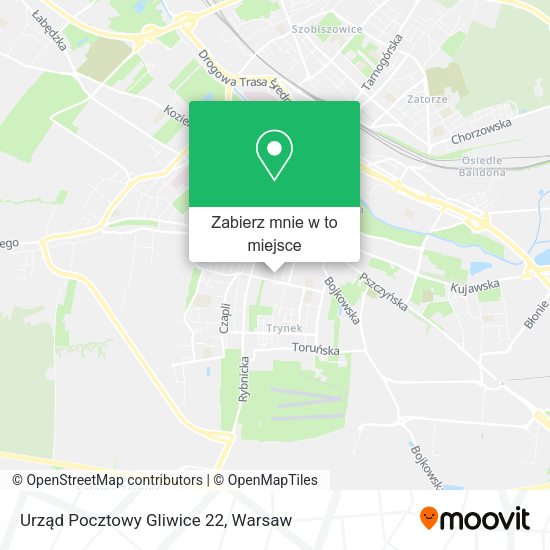 Mapa Urząd Pocztowy Gliwice 22