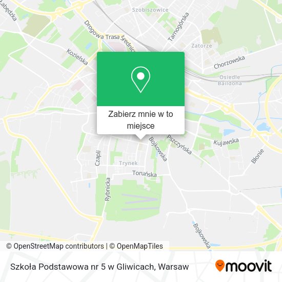 Mapa Szkoła Podstawowa nr 5 w Gliwicach