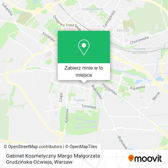 Mapa Gabinet Kosmetyczny Margo Małgorzata Grudzińska-Oćwieja