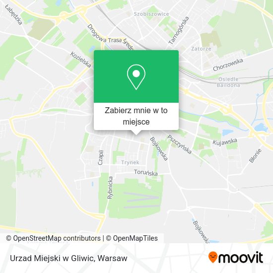 Mapa Urzad Miejski w Gliwic