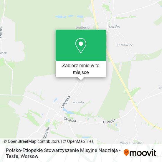 Mapa Polsko-Etiopskie Stowarzyszenie Misyjne Nadzieja -Tesfa