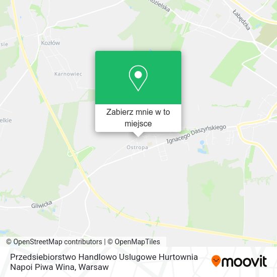 Mapa Przedsiebiorstwo Handlowo Uslugowe Hurtownia Napoi Piwa Wina