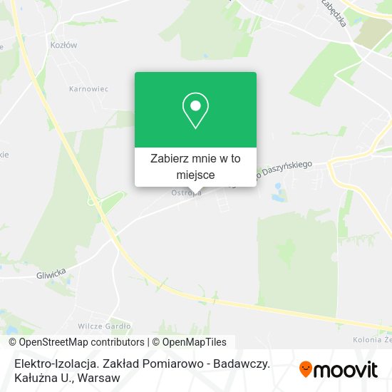 Mapa Elektro-Izolacja. Zakład Pomiarowo - Badawczy. Kałużna U.