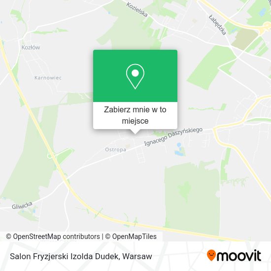 Mapa Salon Fryzjerski Izolda Dudek