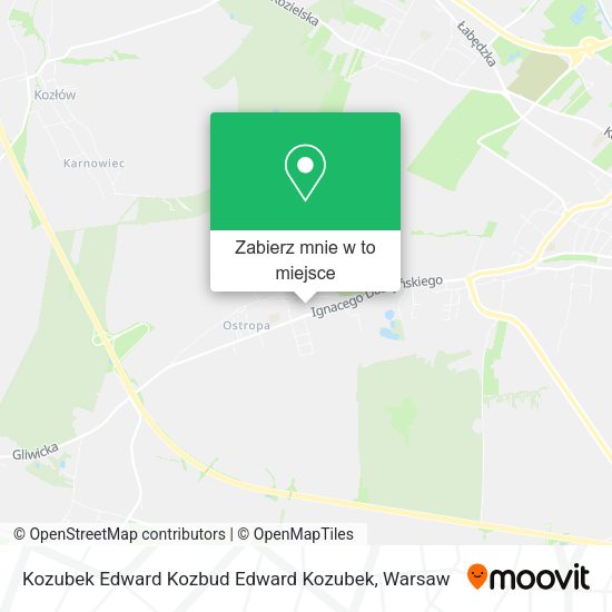 Mapa Kozubek Edward Kozbud Edward Kozubek