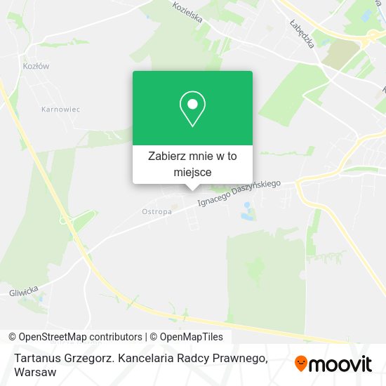 Mapa Tartanus Grzegorz. Kancelaria Radcy Prawnego