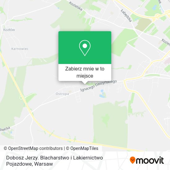 Mapa Dobosz Jerzy. Blacharstwo i Lakiernictwo Pojazdowe