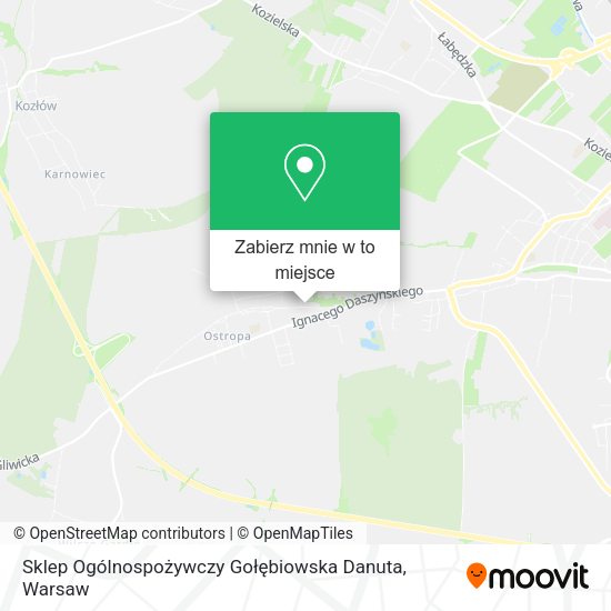 Mapa Sklep Ogólnospożywczy Gołębiowska Danuta