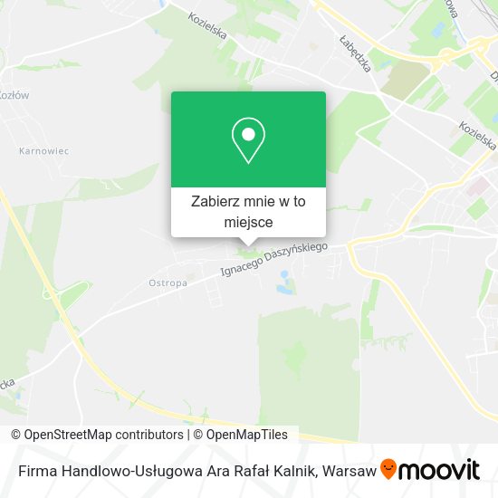 Mapa Firma Handlowo-Usługowa Ara Rafał Kalnik