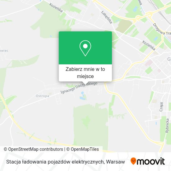 Mapa Stacja ładowania pojazdów elektrycznych