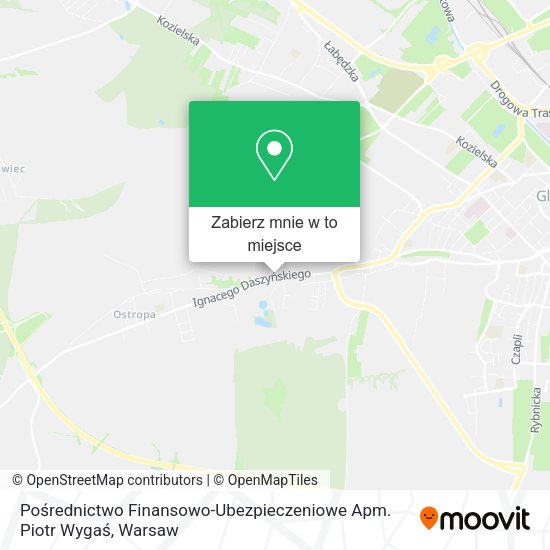 Mapa Pośrednictwo Finansowo-Ubezpieczeniowe Apm. Piotr Wygaś