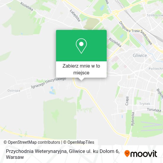 Mapa Przychodnia Weterynaryjna, Gliwice ul. ku Dołom 6