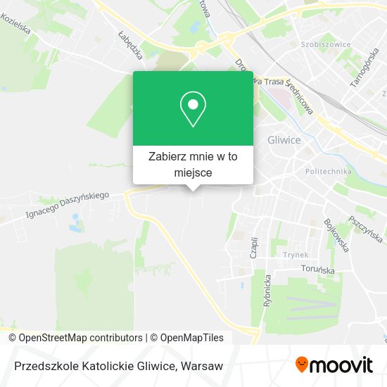 Mapa Przedszkole Katolickie Gliwice