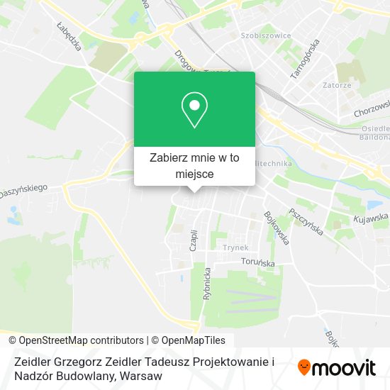 Mapa Zeidler Grzegorz Zeidler Tadeusz Projektowanie i Nadzór Budowlany