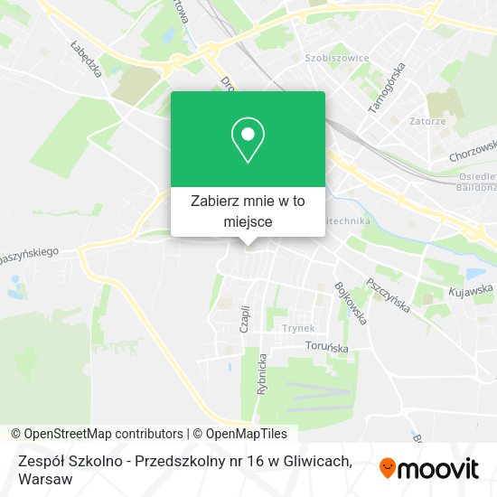 Mapa Zespół Szkolno - Przedszkolny nr 16 w Gliwicach