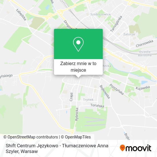 Mapa Shift Centrum Językowo - Tłumaczeniowe Anna Szyler