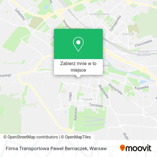 Mapa Firma Transportowa Paweł Bernaczek