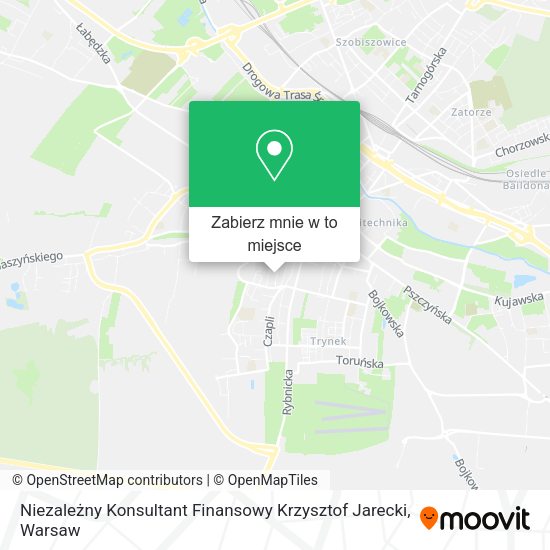 Mapa Niezależny Konsultant Finansowy Krzysztof Jarecki