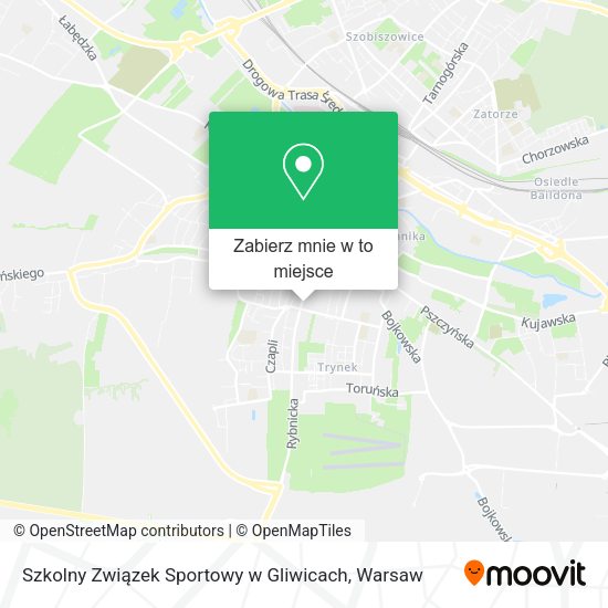 Mapa Szkolny Związek Sportowy w Gliwicach