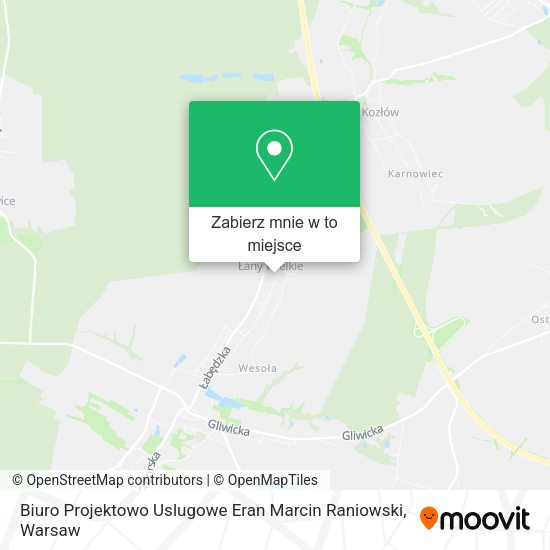 Mapa Biuro Projektowo Uslugowe Eran Marcin Raniowski