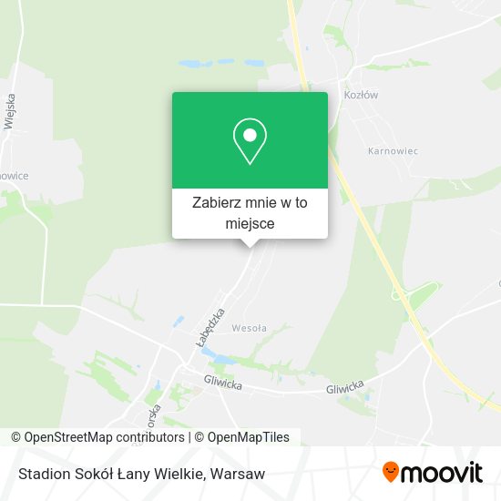 Mapa Stadion Sokół Łany Wielkie