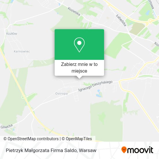 Mapa Pietrzyk Małgorzata Firma Saldo