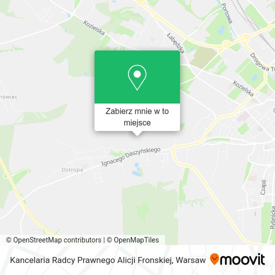 Mapa Kancelaria Radcy Prawnego Alicji Fronskiej