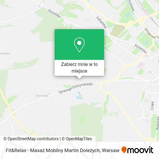 Mapa Fit&Relax - Masaż Mobilny Martin Doleżych