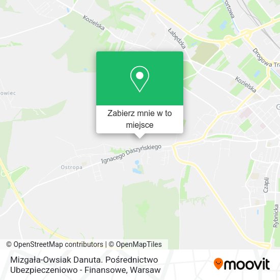 Mapa Mizgała-Owsiak Danuta. Pośrednictwo Ubezpieczeniowo - Finansowe