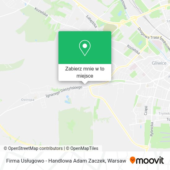 Mapa Firma Usługowo - Handlowa Adam Zaczek