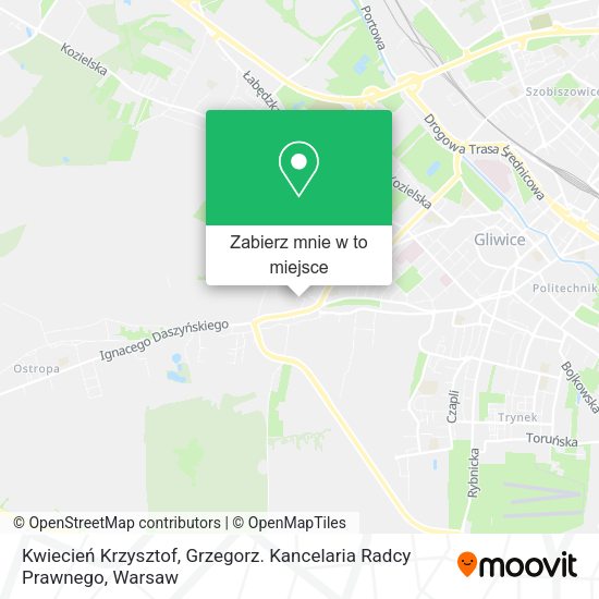 Mapa Kwiecień Krzysztof, Grzegorz. Kancelaria Radcy Prawnego