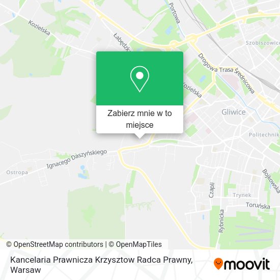 Mapa Kancelaria Prawnicza Krzysztow Radca Prawny