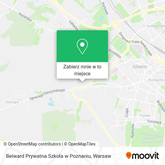 Mapa Belward Prywatna Szkoła w Poznaniu