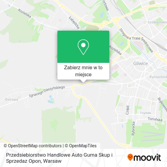 Mapa Przedsiebiorstwo Handlowe Auto Guma Skup i Sprzedaz Opon