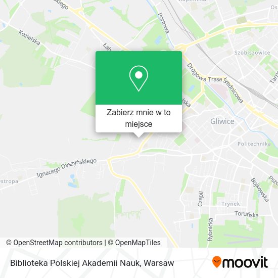 Mapa Biblioteka Polskiej Akademii Nauk