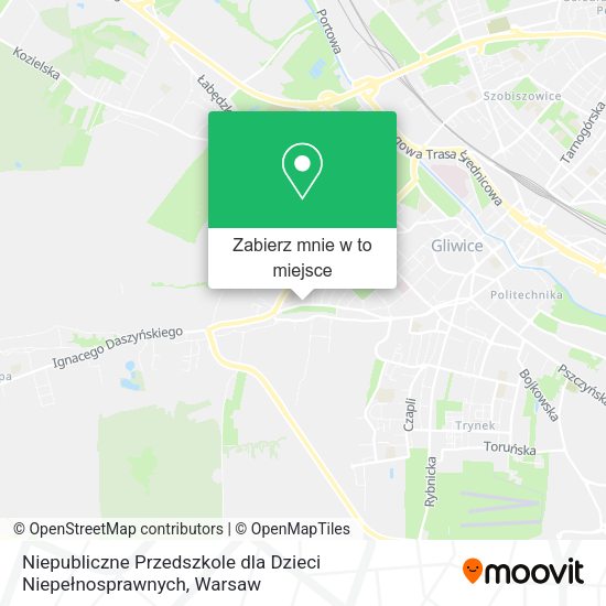 Mapa Niepubliczne Przedszkole dla Dzieci Niepełnosprawnych