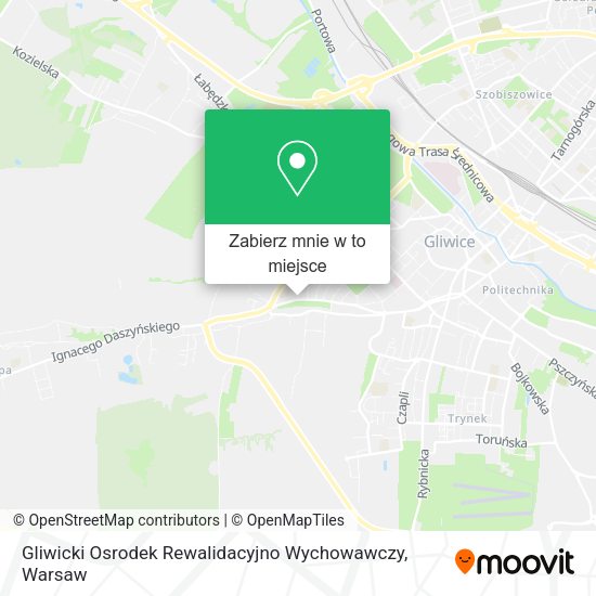 Mapa Gliwicki Osrodek Rewalidacyjno Wychowawczy