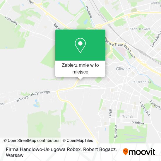 Mapa Firma Handlowo-Usługowa Robex. Robert Bogacz