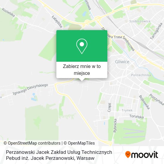 Mapa Perzanowski Jacek Zakład Usług Technicznych Pebud inż. Jacek Perzanowski