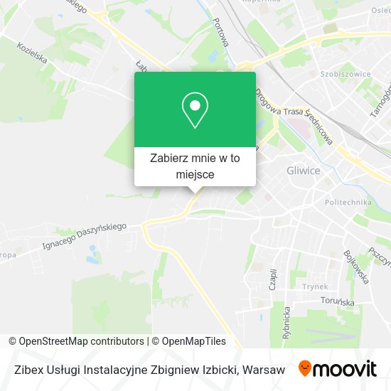 Mapa Zibex Usługi Instalacyjne Zbigniew Izbicki