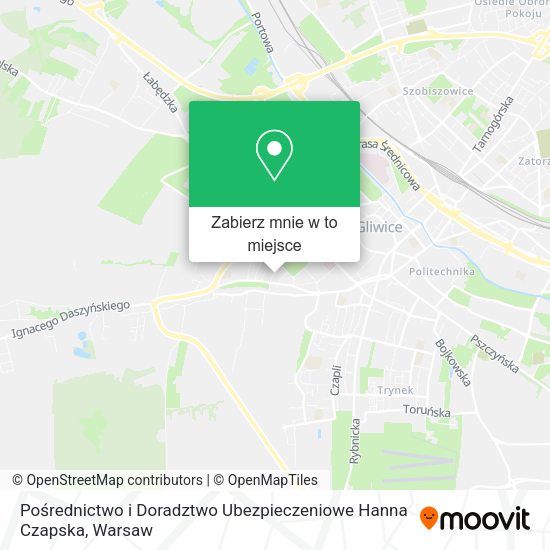 Mapa Pośrednictwo i Doradztwo Ubezpieczeniowe Hanna Czapska