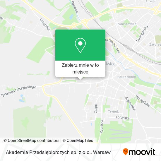 Mapa Akademia Przedsiębiorczych sp. z o.o.