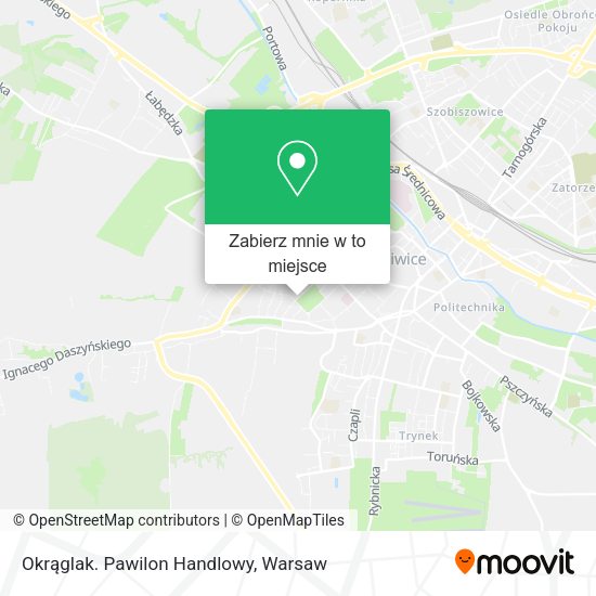 Mapa Okrąglak. Pawilon Handlowy