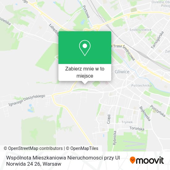 Mapa Wspólnota Mieszkaniowa Nieruchomosci przy Ul Norwida 24 26