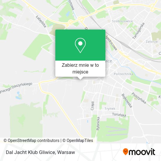 Mapa Dal Jacht Klub Gliwice