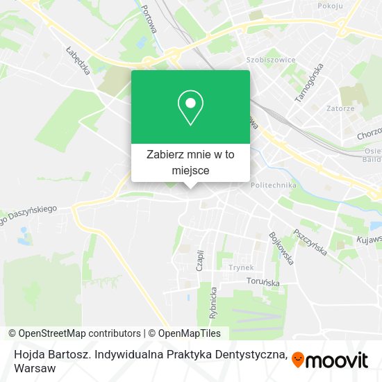 Mapa Hojda Bartosz. Indywidualna Praktyka Dentystyczna