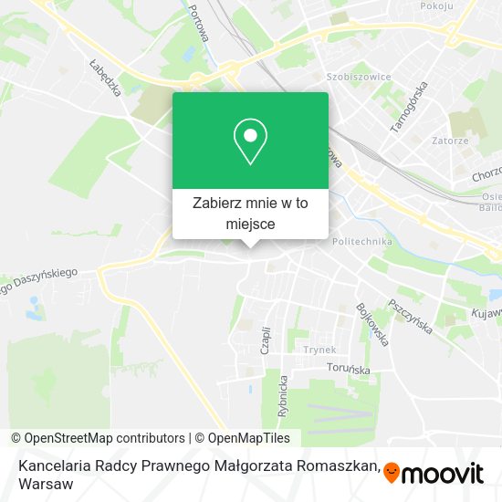 Mapa Kancelaria Radcy Prawnego Małgorzata Romaszkan