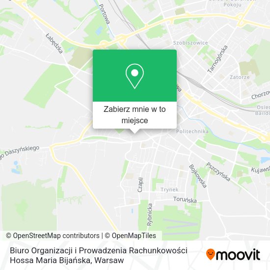 Mapa Biuro Organizacji i Prowadzenia Rachunkowości Hossa Maria Bijańska