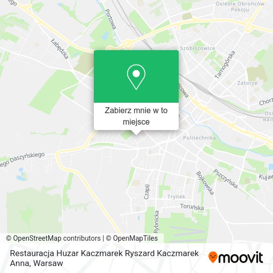 Mapa Restauracja Huzar Kaczmarek Ryszard Kaczmarek Anna