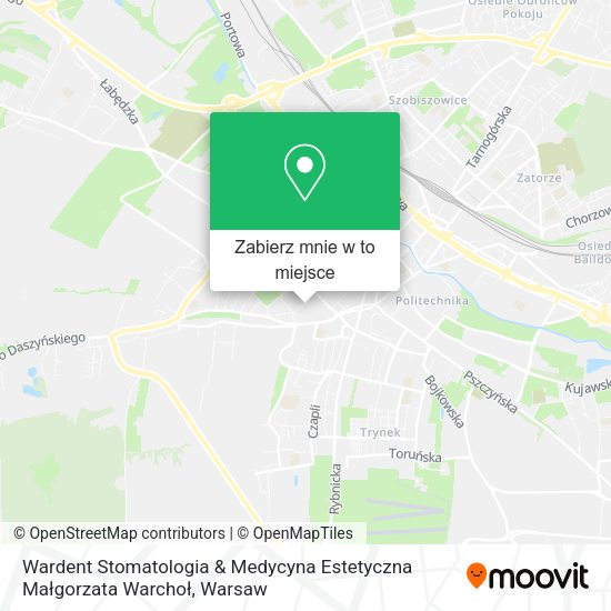 Mapa Wardent Stomatologia & Medycyna Estetyczna Małgorzata Warchoł